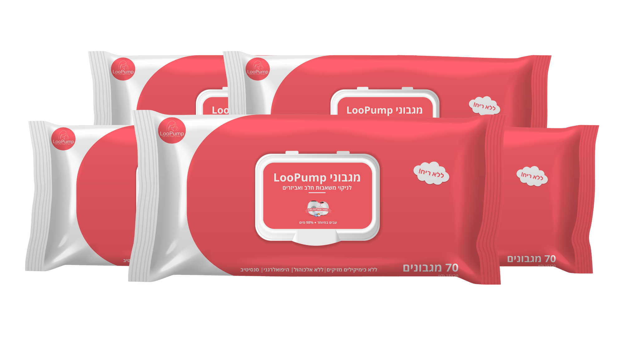 מגבונים מיוחדים לניקיון (חמישה מארזים) LooPump